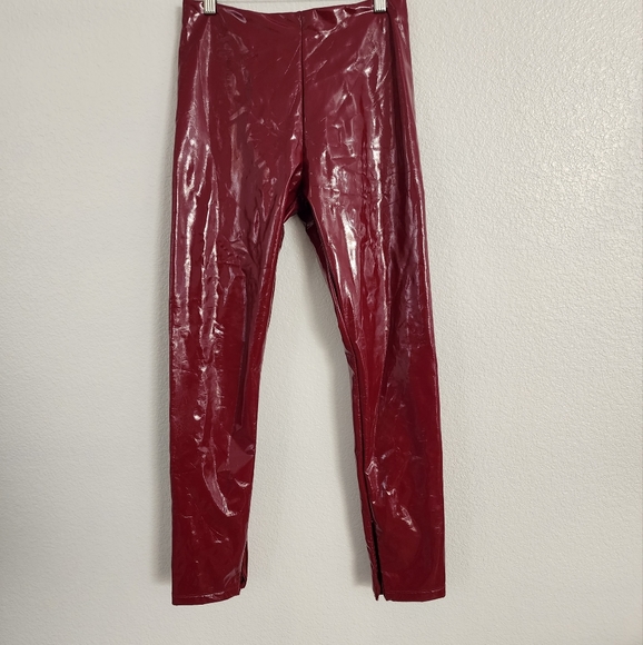Guess Pants - Guess NWT! Burgundy faux leather pants, size S